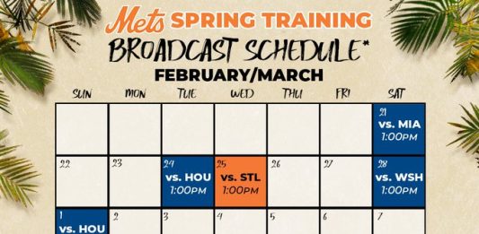 Mets Spring Training Returns to SNY With Full Broadcast Slate Starting Tomorrow